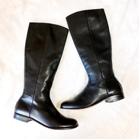 Corso Como Shoes - Corso Como Leather Knee High Riding Boots